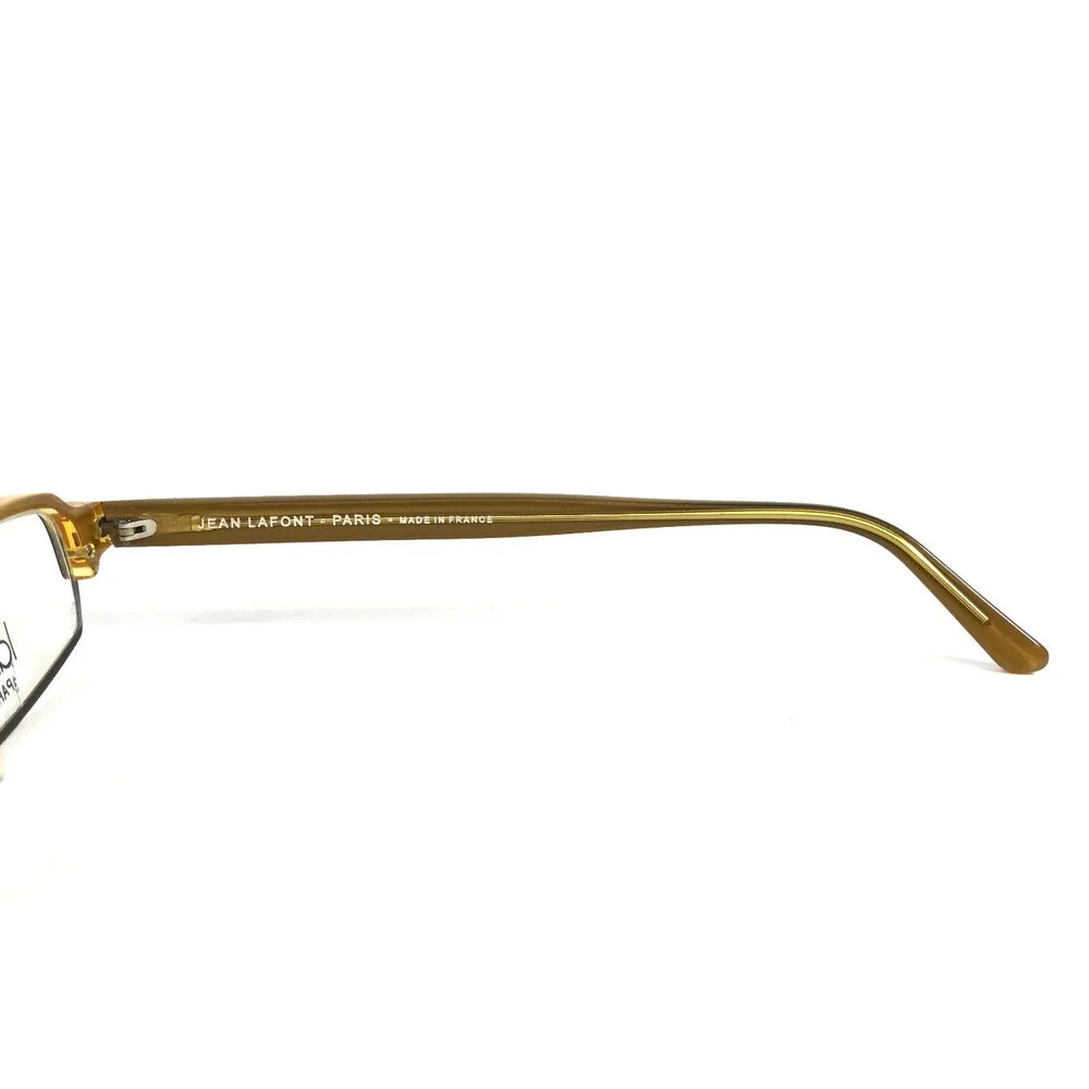 Jean Lafont Eyeglasses Frames RASPAIL 503 Dark Brown Yellow Rectangle 50-20-145